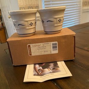 Longaberger Two Piece Votive set in Classic Blue!